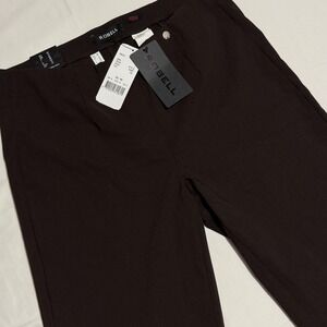 Robell Marie Slim Fit Trousers Brown Pull On Stretch Pants Womens Size US 10 NEW